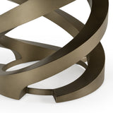 Goswell Modern Ceramic + Bronze Brass Round Dining Table