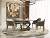Goswell Modern Ceramic + Bronze Brass Round Dining Table