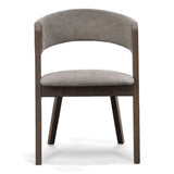 Grover Modern Grey & Dark Wenge Dining Chair (Set of 2)