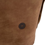 Hagen Modern Camel Velvet + Chrome Swivel Accent Chair