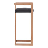 Halifax Modern Black Velvet & Rosegold Bar Stool