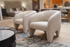 Halton Modern Beige Fabric Accent Chair