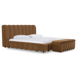 Harris Modern Brown Fabric Bed