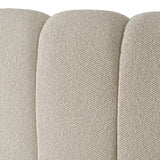 Harris Modern Off-White Fabric Bed