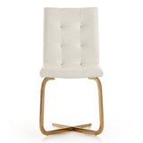 Haslet Modern White & Rosegold Dining Chair (Set of 2)