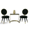 Haswell Glam Black Velvet Accent Chair (Set of Two)