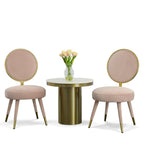 Haswell Glam Pink Velvet Accent Chair (Set of Two)