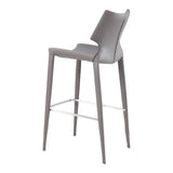 Hayes Modern Grey Eco-Leather Bar Stool (Set of 2)