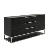 Heloise Contemporary White Leather & Grey Elm 4-Piece Bedroom Set
