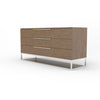 Heloise Contemporary Walnut & Stainless Steel Dresser