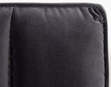 Eastern King Hemlock Modern Grey Velvet Bed