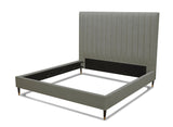 Hemlock California King Modern Grey Velvet Bed