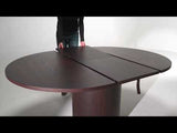 Miami Modern Brown Round Dining Table with Extension