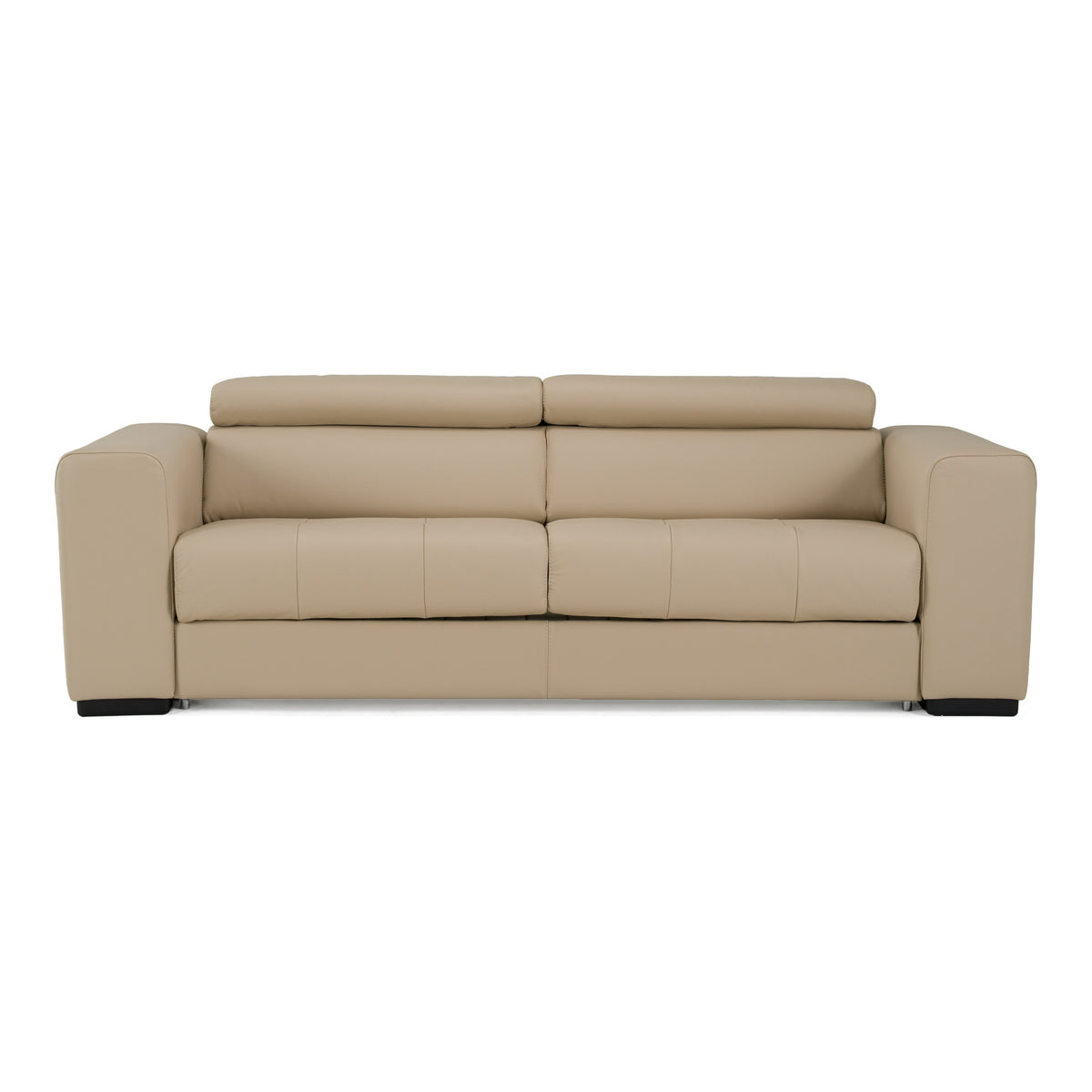 Icon Modern Italian Cappuccino Leather Sofa Bed