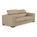 Icon Modern Italian Cappuccino Leather Sofa Bed