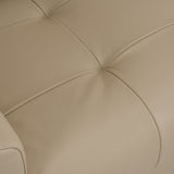 Icon Modern Italian Cappuccino Leather Sofa Bed