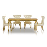 Imperial Transitional Gold Crocodile Dining Table