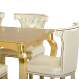 Imperial Transitional Gold Crocodile Dining Table