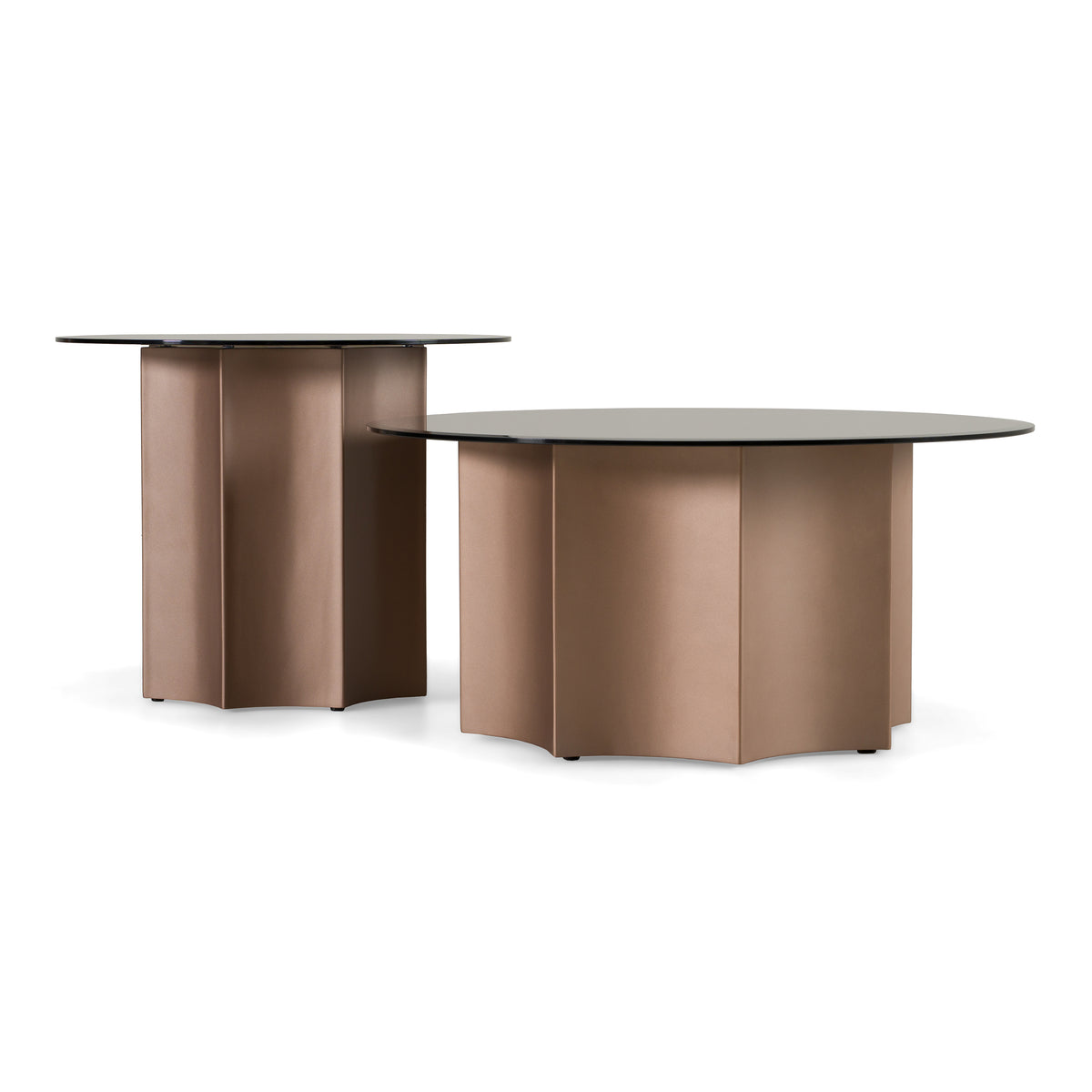 Ingram Modern Round Nesting Coffee Table Set