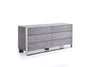 Arlene Modern Grey Elm & Stainless Steel Bedroom Set