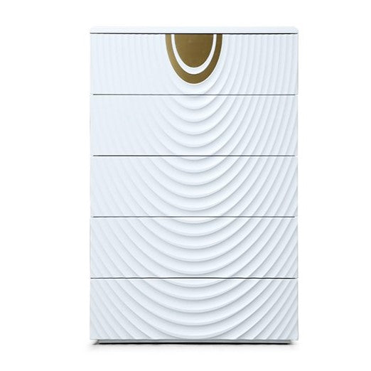 J1869-5H White + Gold Chest
