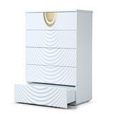 J1869-5H White + Gold Chest