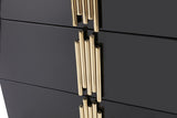 Token Modern Black & Gold Bedroom Set