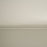 Jacoba Modern Light Grey Leather Rectangular Ottoman