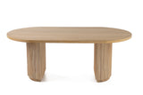 Jacobson Modern Natural Acacia Oval Dining Table