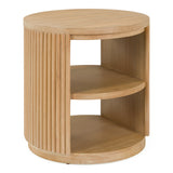 Jacobson Modern Natural Acacia End Table