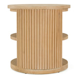 Jacobson Modern Natural Acacia End Table