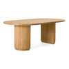 Jacobson Modern Natural Acacia Oval Large Dining Table