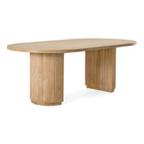 Jacobson Modern Natural Acacia Oval Large Dining Table