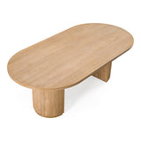 Jacobson Modern Natural Acacia Oval Large Dining Table
