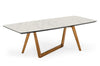 James Contemporary Walnut & White Dining Table