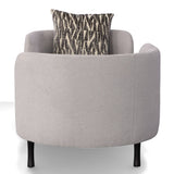 Jamie Glam Light Grey Fabric Two Seater Chaise