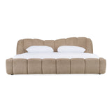 Janine Modern Tan Fabric Bed