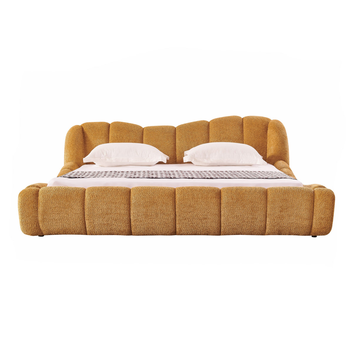 Janine Modern Camel Fabric Bed