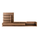 Jefferson Mid-Century Modern Reversible Walnut Entertainment Center