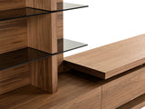 Jefferson Mid-Century Modern Reversible Walnut Entertainment Center