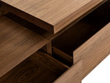 Jefferson Mid-Century Modern Reversible Walnut Entertainment Center