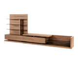 Jefferson Mid-Century Modern Reversible Walnut Entertainment Center