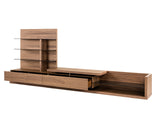 Jefferson Mid-Century Modern Reversible Walnut Entertainment Center