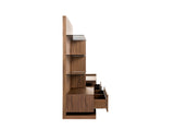 Jefferson Mid-Century Modern Reversible Walnut Entertainment Center