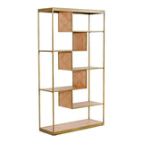 Jessica Modern Oak & Brass Bookshelf