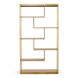 Jessica Modern Oak & Brass Bookshelf