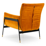 Joseph Modern Orange Fabric Accent Chair