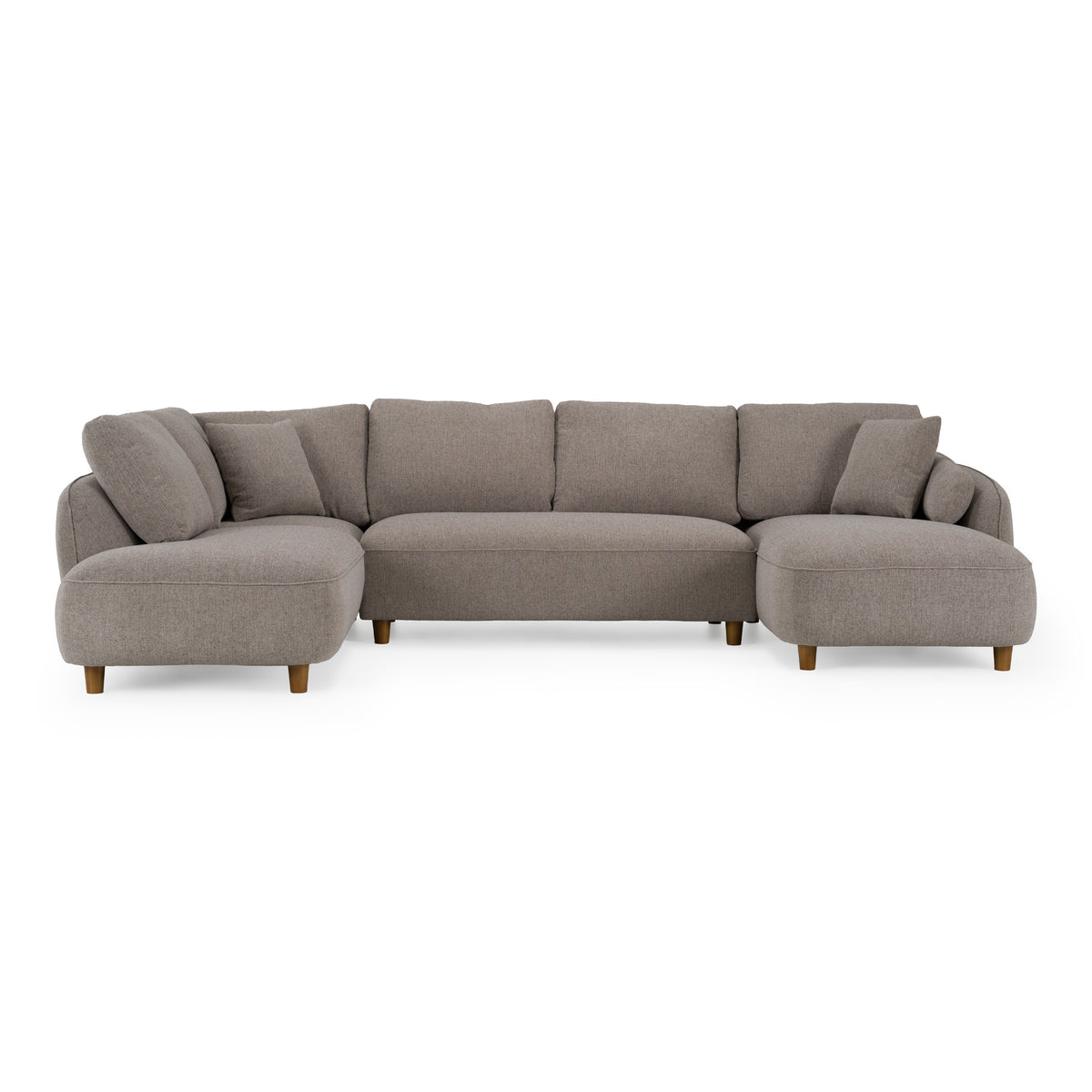 Joslin Modern Grey Fabric U-Shaped Sectional Sofa