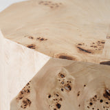 July Modern Mapa Burl Round End Table