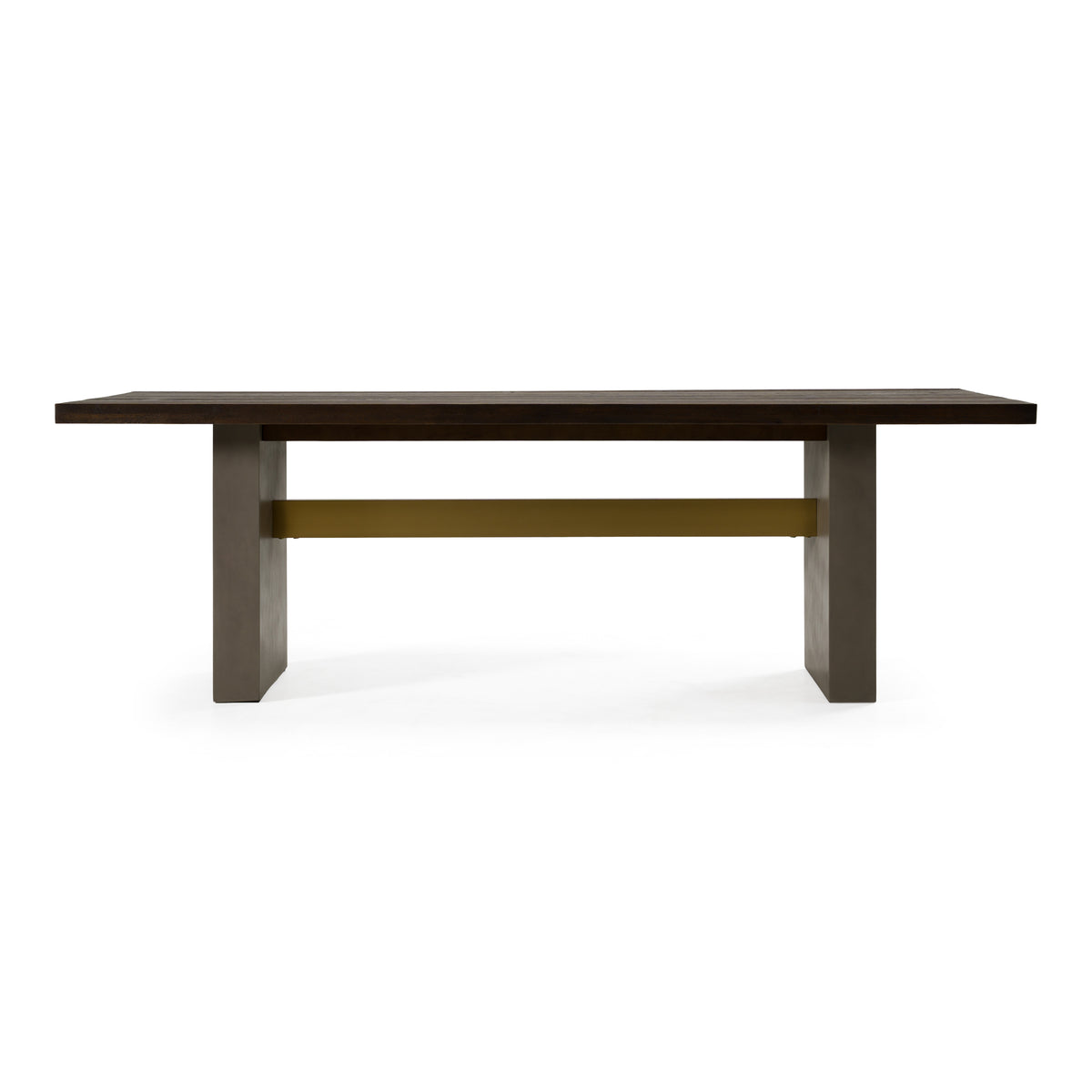 June Modern Dark Grey & Walnut Dining Table